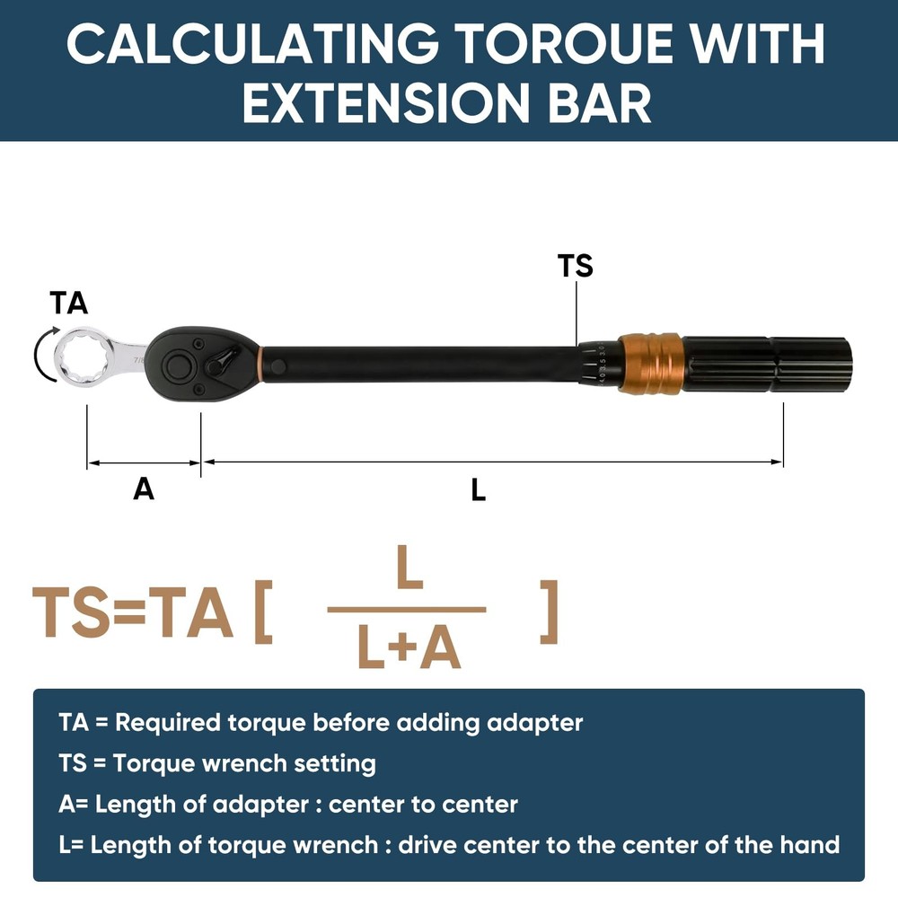 9-Piece Torque Adapter Set - 12-Point Box End Torque Adapter Extension Set - ...