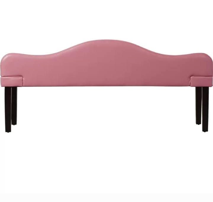 Faux Leather Pink Bench