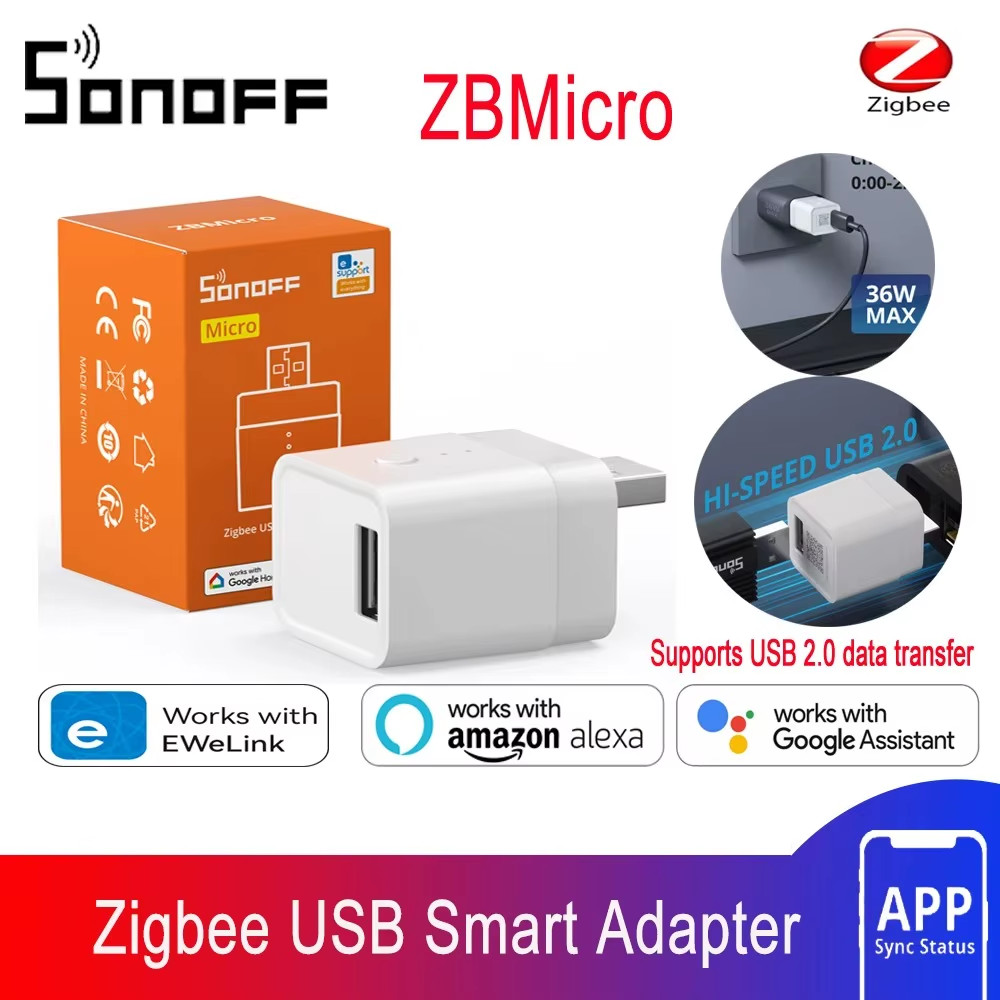 ZBMicro  Micro Zigbee USB Smart Adaptor Fast Charging EFR32MG21 Wide Transmit Co