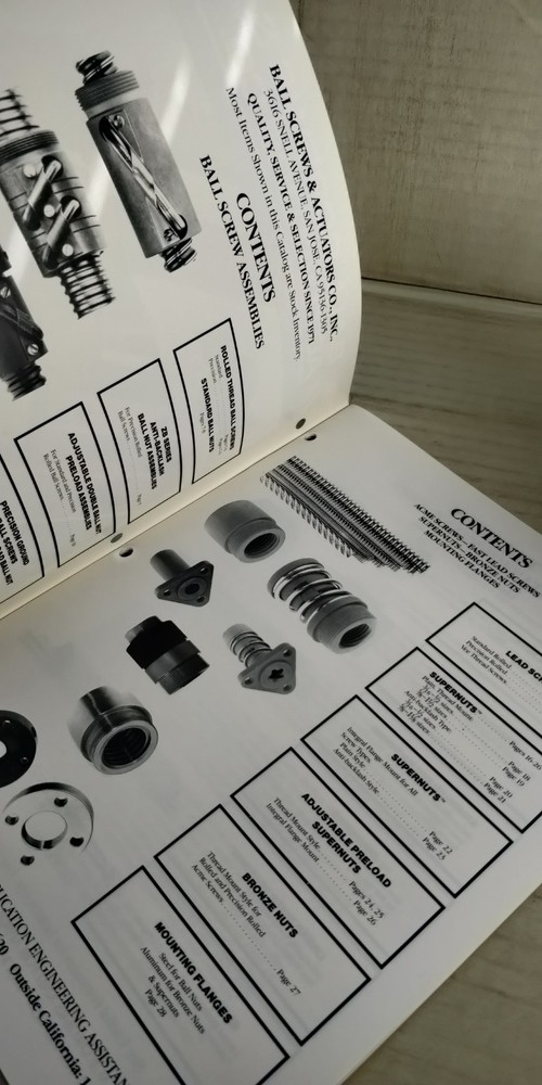 1993 ~ BALL SCREWS & ACTUATORS CO. Catalog C1