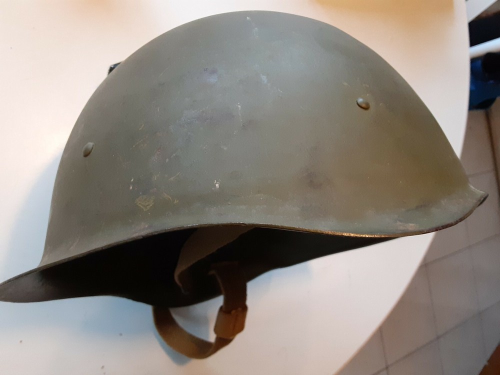 Post WWII Soviet Red Army M-1940 Helmet Dated 1948