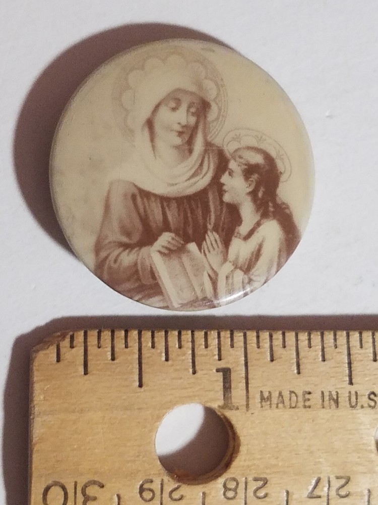 Madonna and Child Vintage Pinback Button