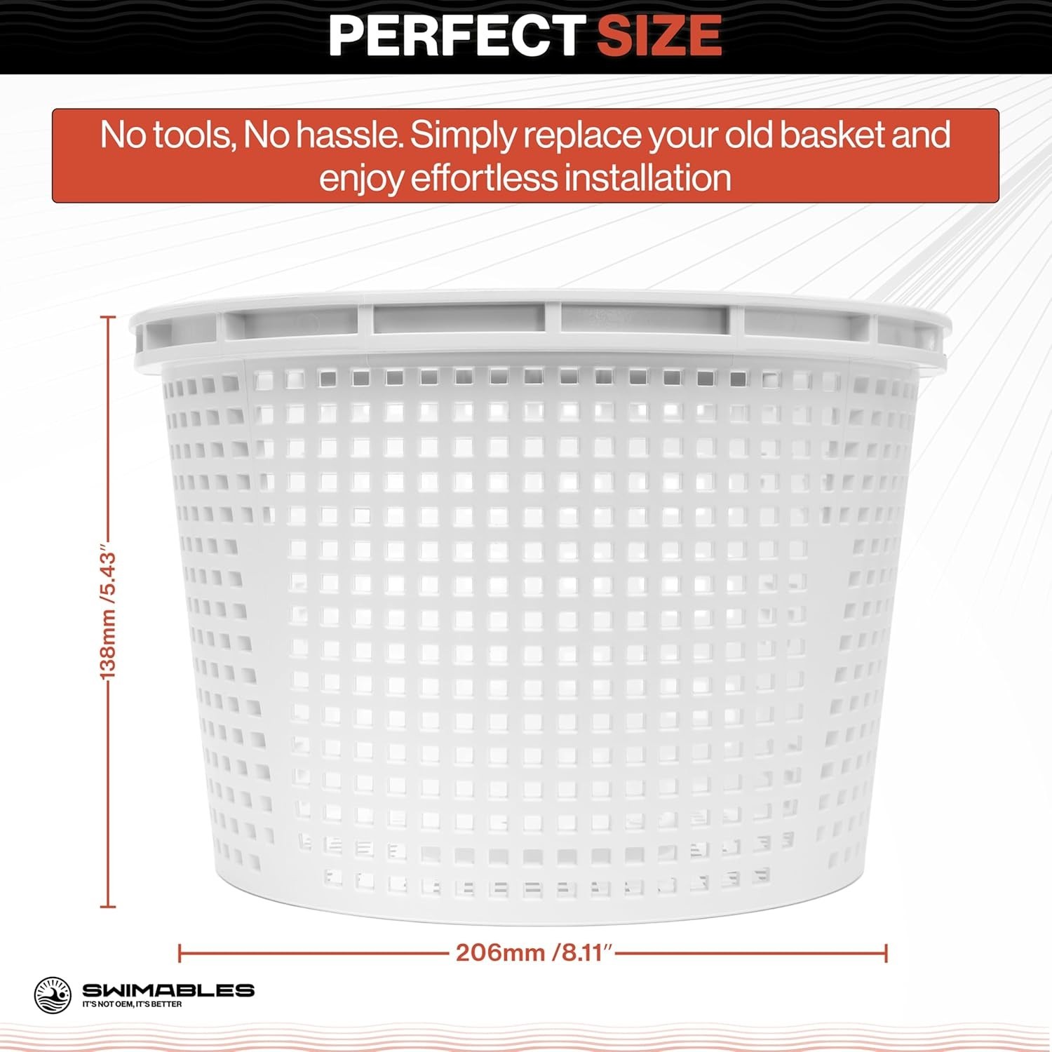 Replacement Pool Skimmer Basket with Heavy-Duty Design for Debris Removal