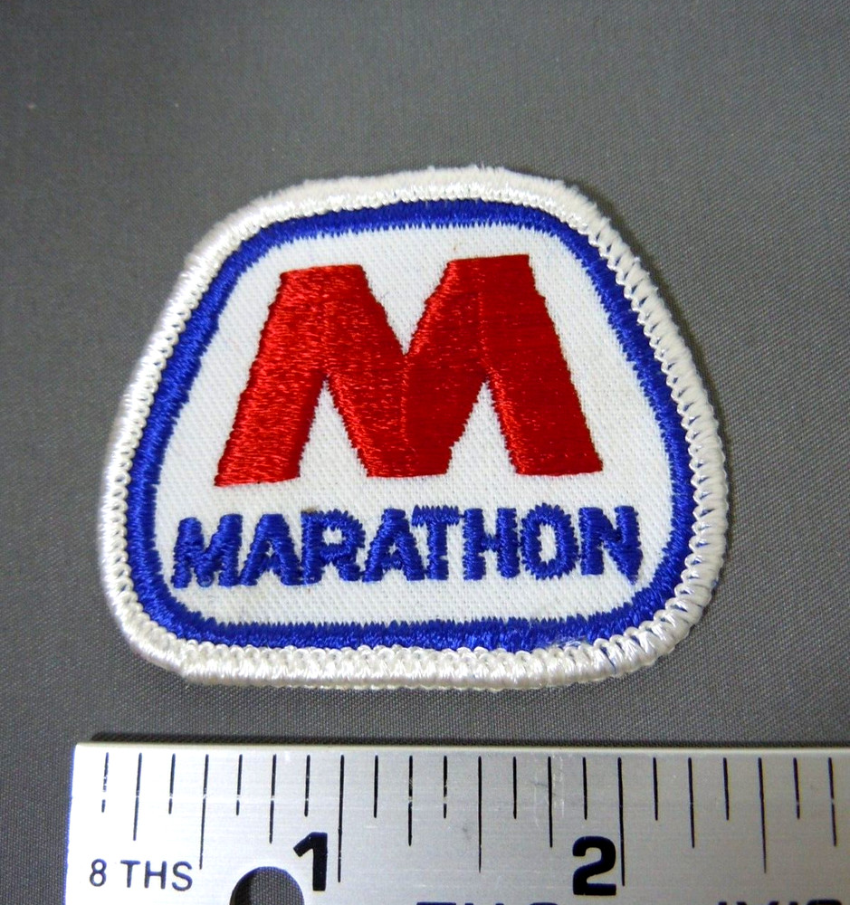 MARATHON GASOLINE Embroidered Sew On Uniform-Jacket Patch 2.25"