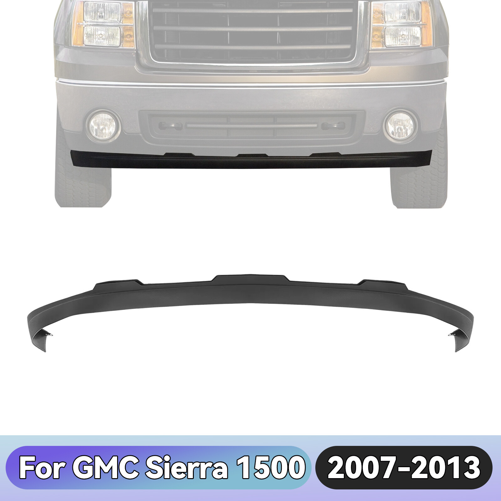 Front Bumper Air Dam Deflector Valance Lower For GMC Sierra 1500 2007-2013