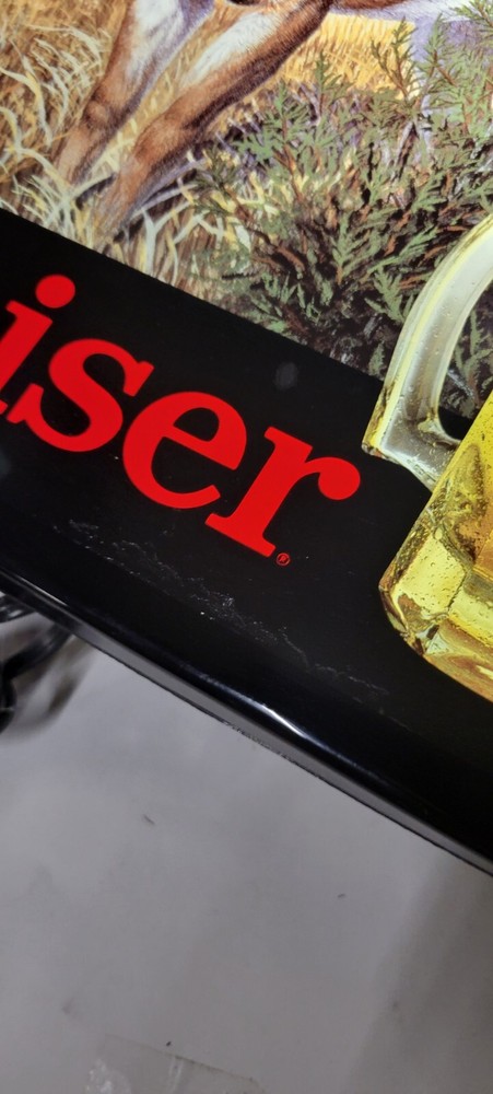 Budweiser Buck Outdoors Lighted Sign READ