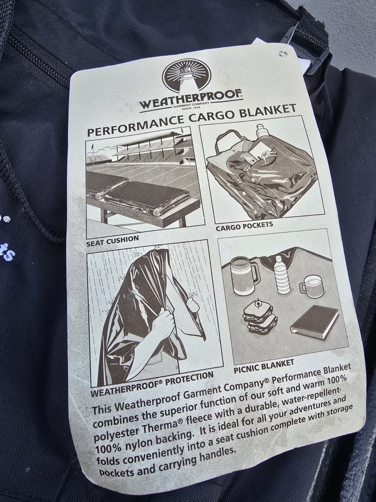 New Weatherproof Preformance Cargo Blanket