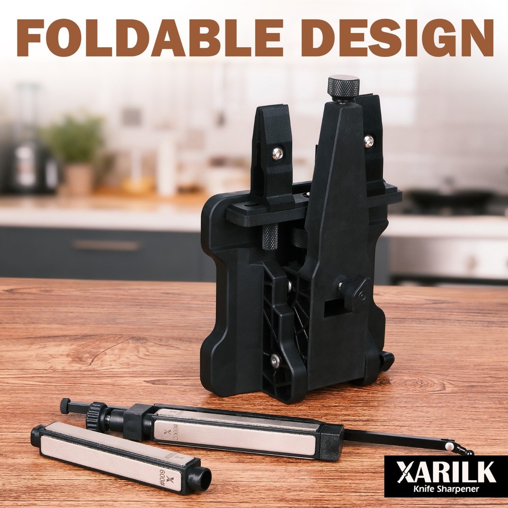 Portable Folding Knife Sharpener XAR-FS1, Adjustable Angle Sharpening System