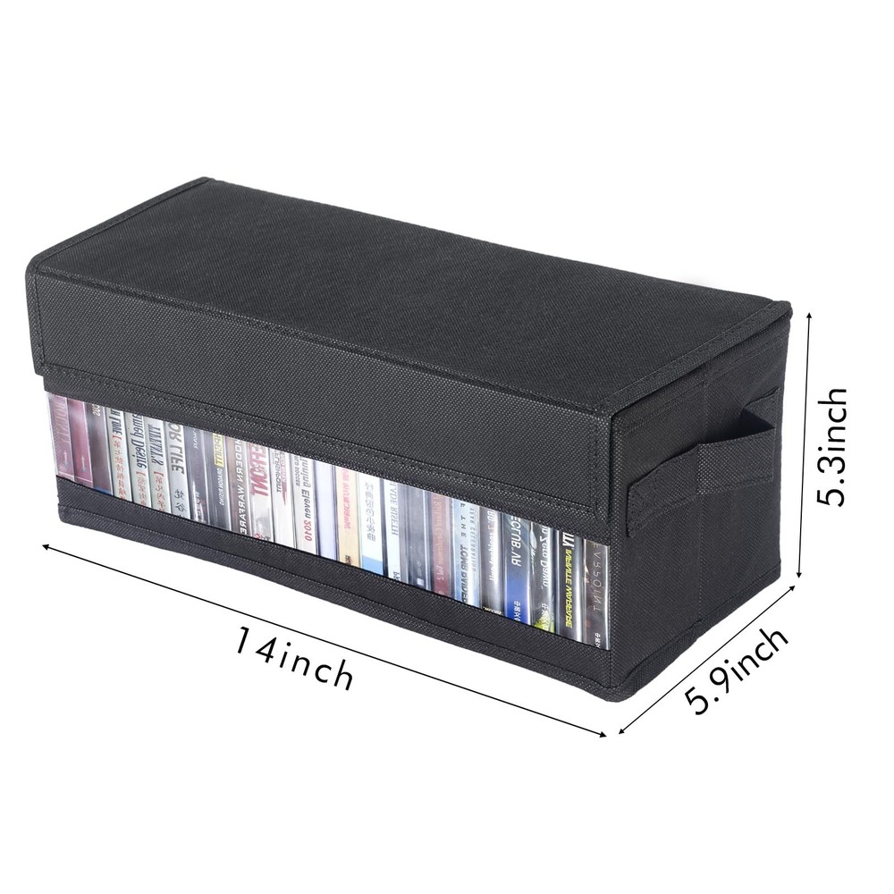 CCidea CD Storage Boxes - Pack of 4 Cases - 14" 4 Pack, With Visual Window