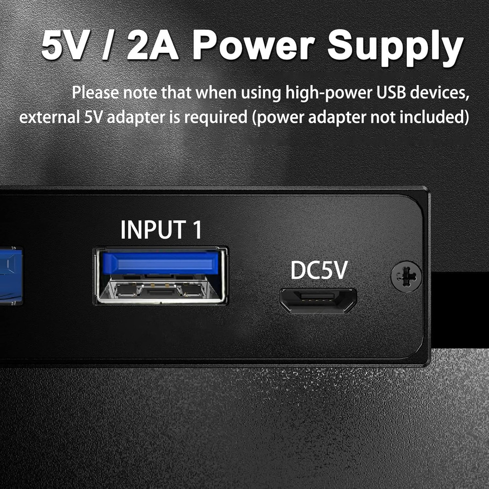 USB 3.0 Switch Selector 4 Port, KVM Switcher 4 Computers Sharing 4 USB Devices,U