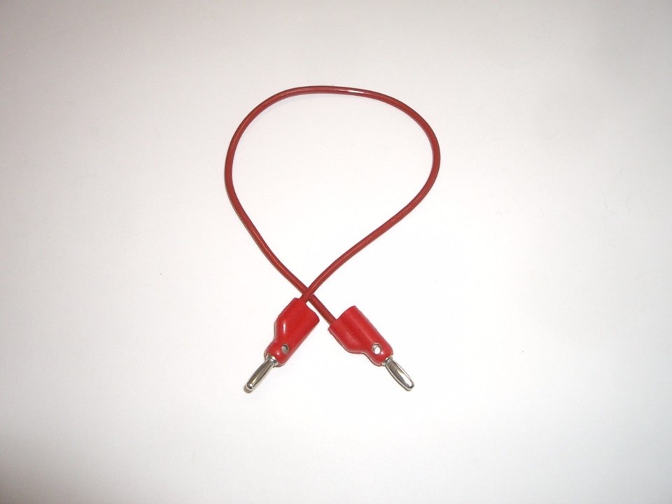 CAROL B-12-2 12" RED STACKABLE BANANA PLUG TEST LEAD WIRE PATCH JUMPER CABLE