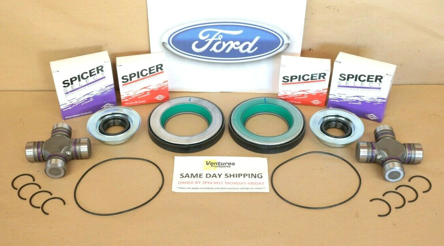 Ford F250 F350 Superduty 2005-2014 Front Axle Seal And Greaseable U Joint Kit