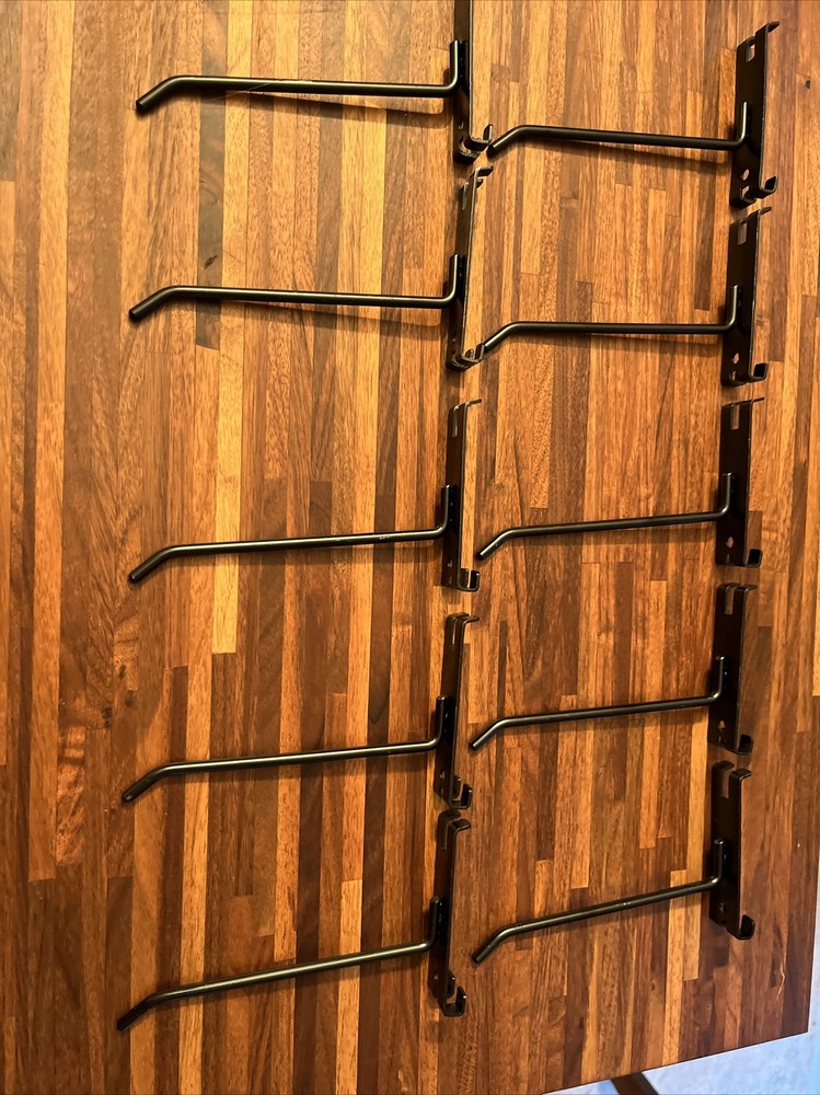 10 Gridwall 6” Hooks Black Hooks For Gridwall or Mini Grid Cube Displays EUC