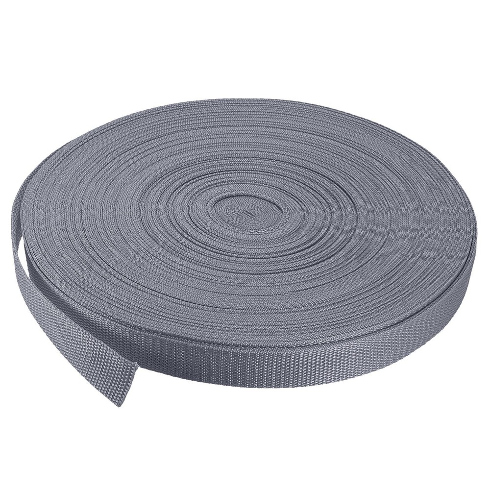 Lightweight Polypropylene Webbing Strap 1" 50 Yards Grey Strapping