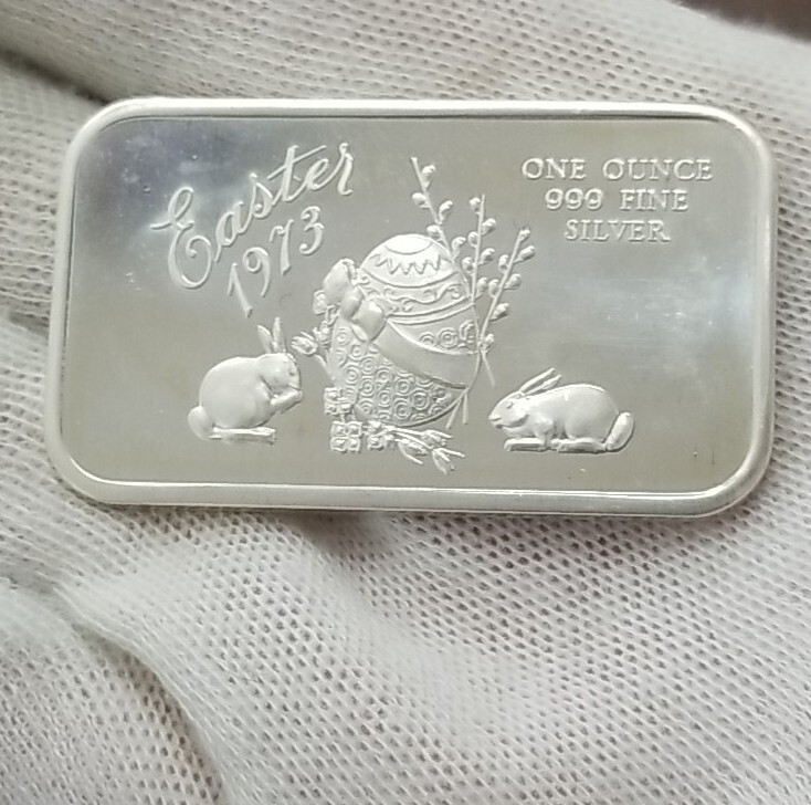 Easter 1973 1 Oz Fine Silver Bar #2881