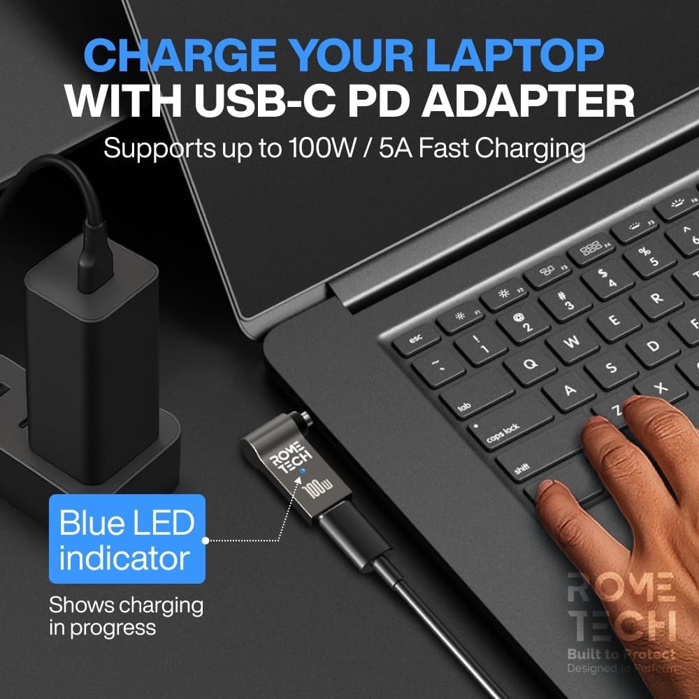 2 Pack USB C to DC Adapter with Built-in PD and E-Mark Smart Chip