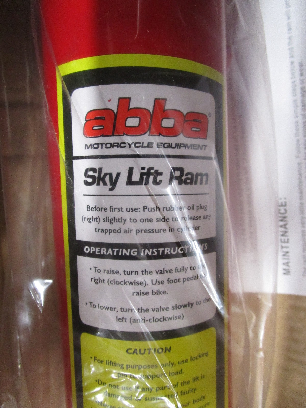 New abba Sky Lift - Motorcycle Stand Replacement Ram