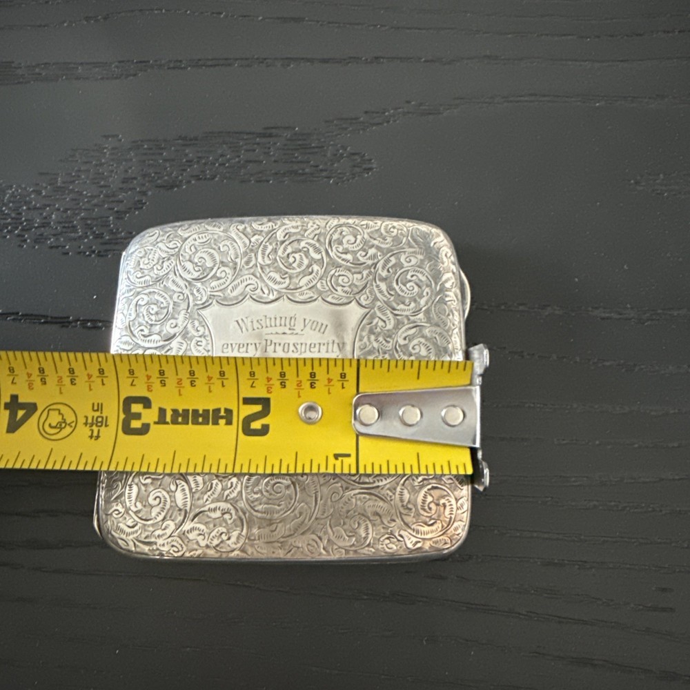 Antique sterling silver cigarette case