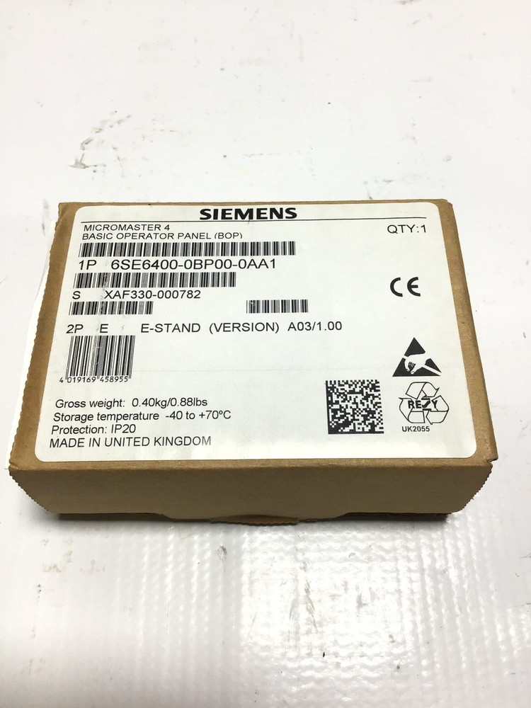 Siemens 6SE6400-0BP00-0AA1 Micro Master Basic Operator Panel