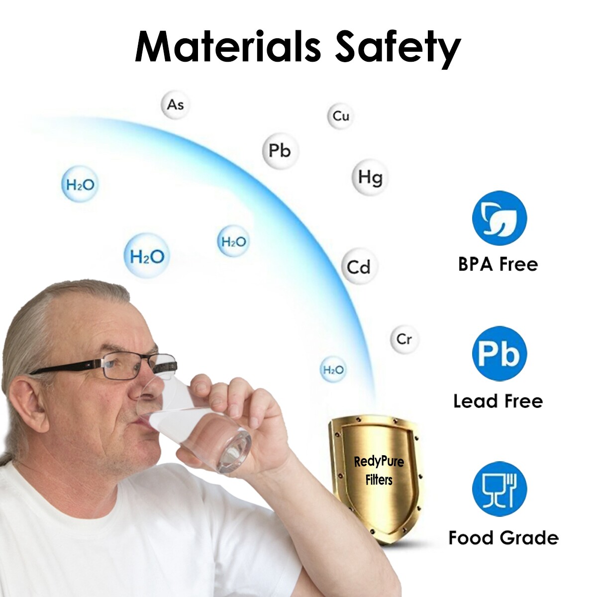 6 Pack Water Filter for LG LT700P ADQ36006101 HDX FML-3 9690 WF700 Refrigerator