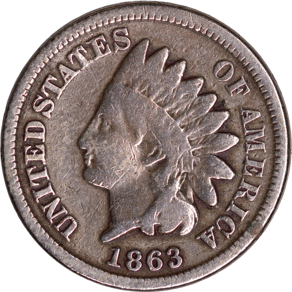 1863 Indian Head Cent ~ Good Details