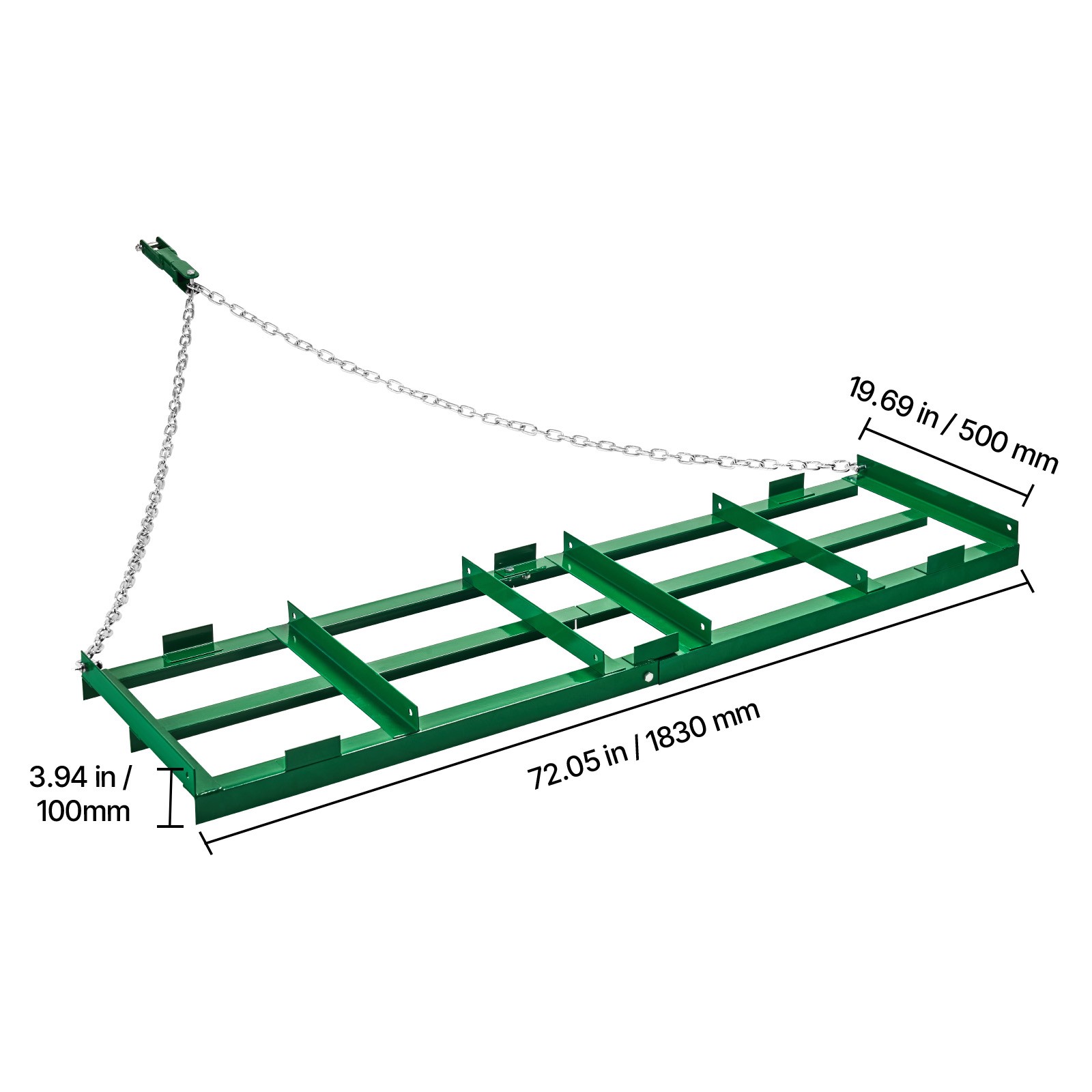 Drag Harrow 6 ft Heavy Duty Tow Behind Drag Harrow Driveway Grader Rake