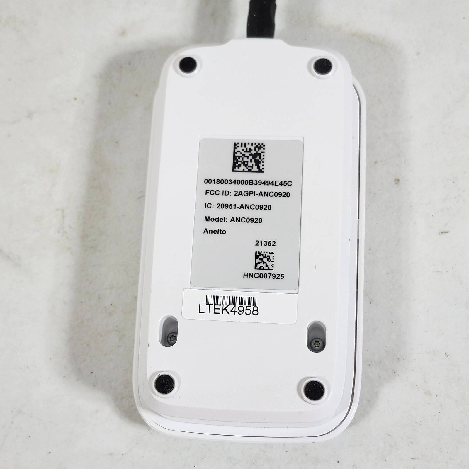 Medical Alert system Model ANH1118-03 By Lifeline Emergency Necklace And Charger