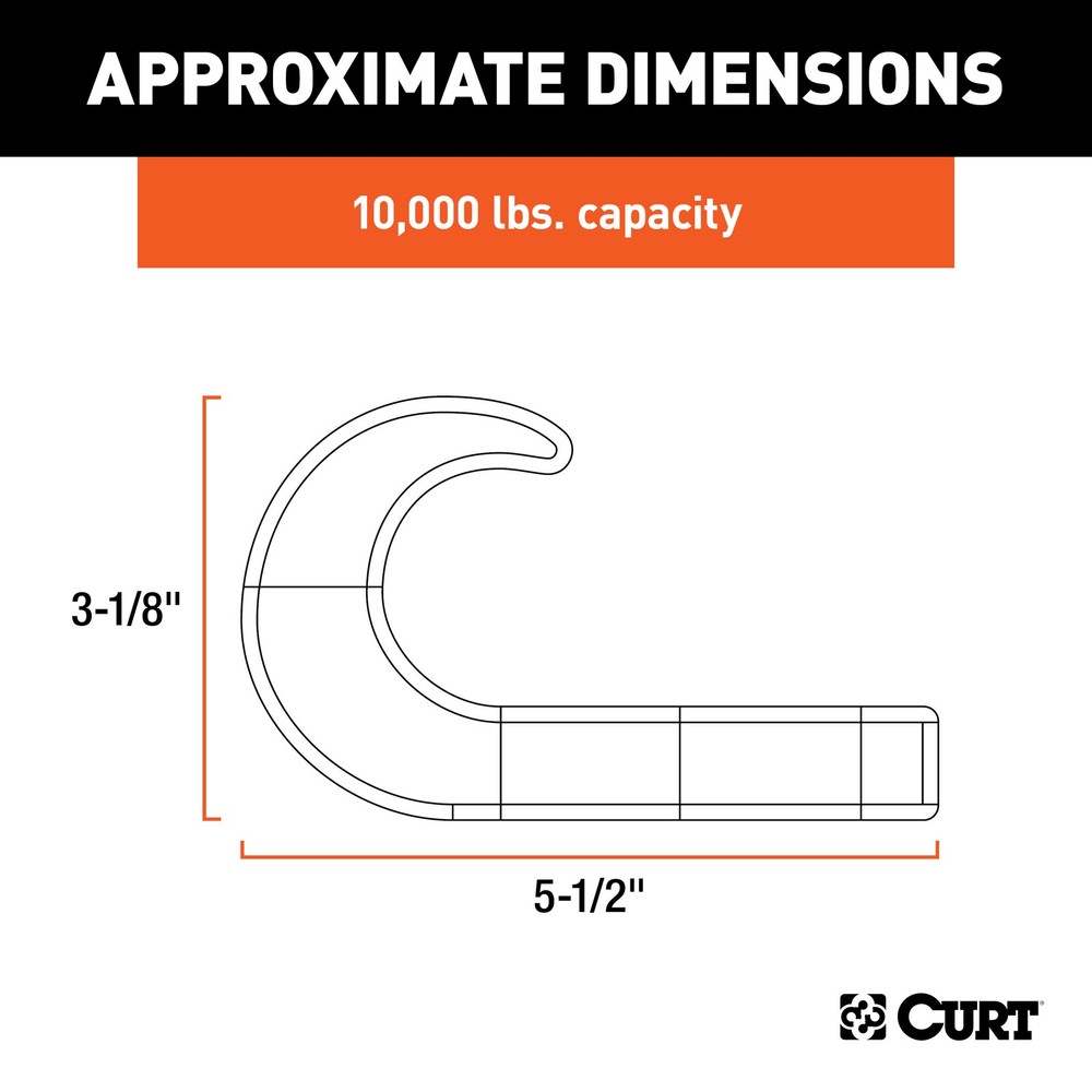 Curt-Tow Hook (10,000 lbs., Black)