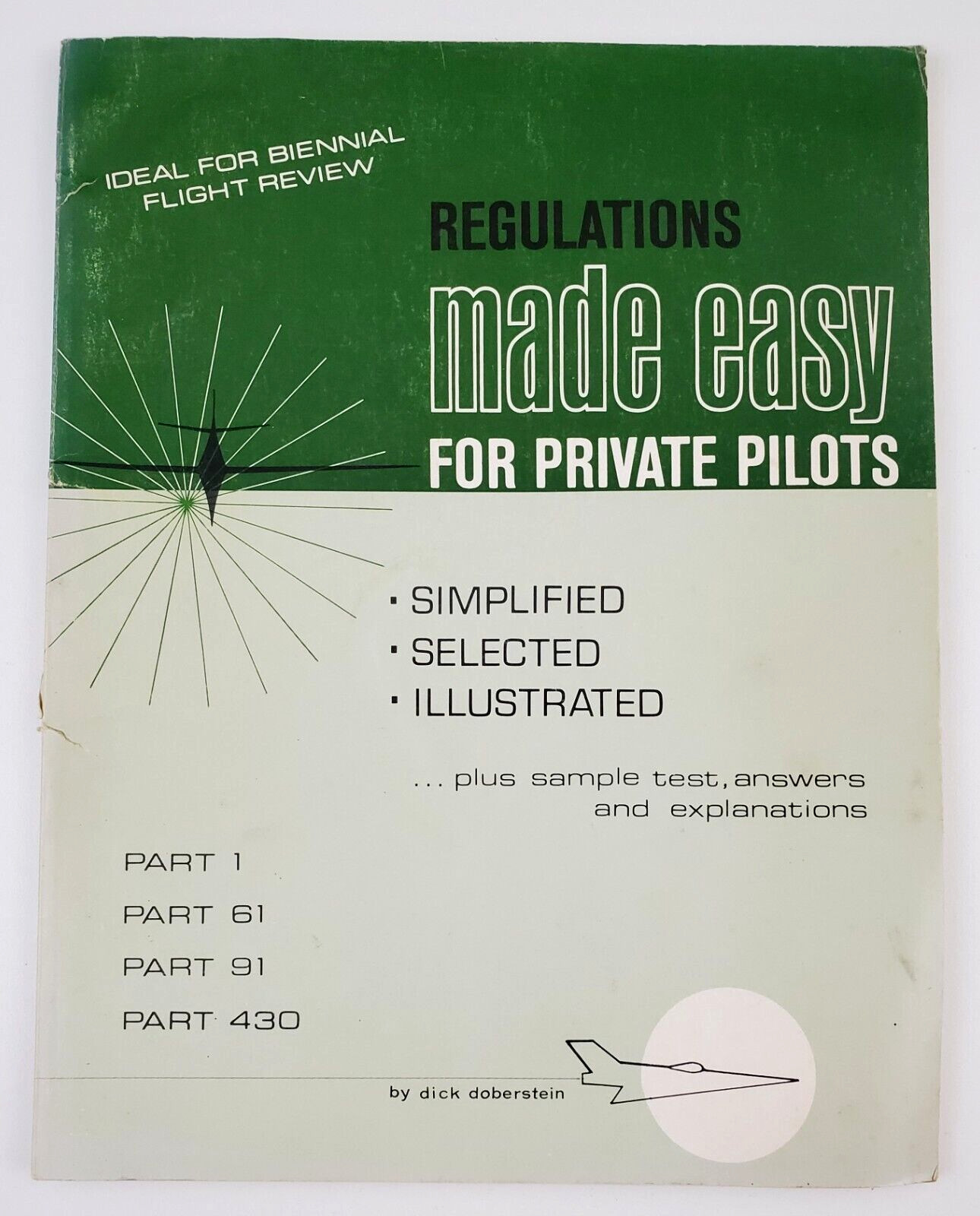 1976 Private Pilot Regulation Review Manual Vintage Aircraft Flying Doberstein