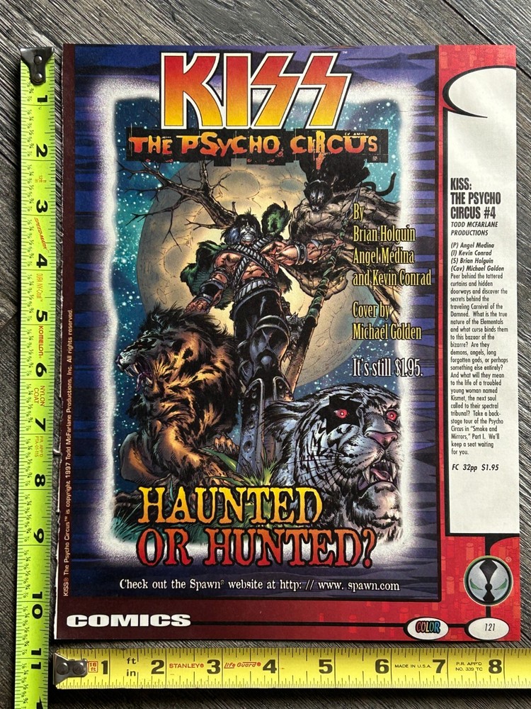 KISS Ad Advert Promo Psycho Circus Comic #4 McFarlane Image Comics Vintage Kiss