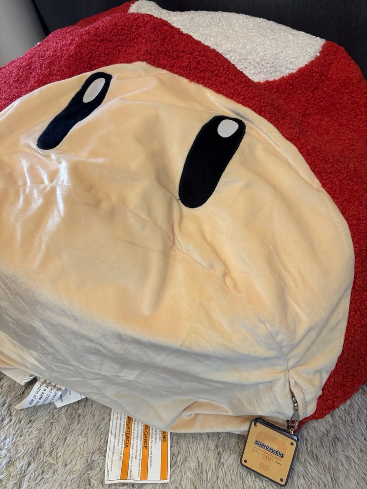 Pottery Barn Large Super Mario™ Super Mushroom Bean Bag Chair Slipcover NWT