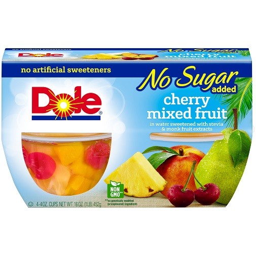 Dole No Sugar Added Cherry Mixed Fruit Cups