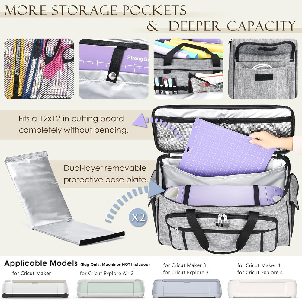 Rolling Carrying Case for Cricut Maker 3/Maker 4/Maker/Explore 4/Explore 3/Explo