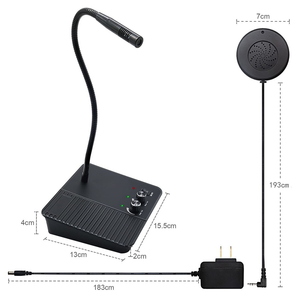 CallToU Window Speaker Intercom System Intercoms 2 Way Anti-Interference Inte...