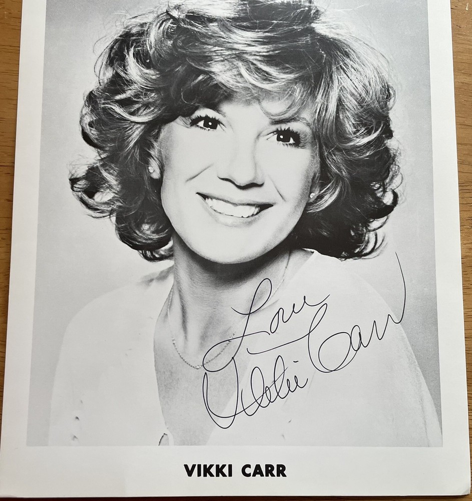 Singer Vikki Carr Autograph Photo