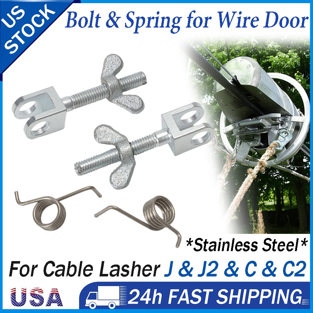 Wire Door Bolt and Spring For Cable Lasher J & J2 & C & C2 Model Stainless Steel