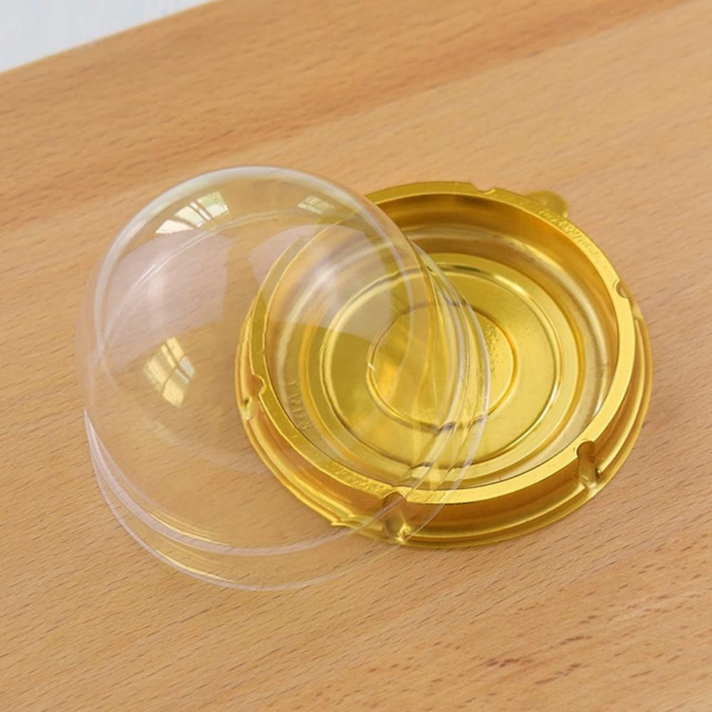 Clear Plastic Cake Boxes Round Cupcake Holders Mini Dessert Packaging with Lids