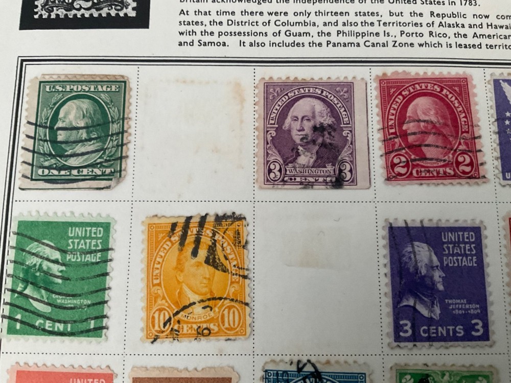 Vintage American Stamps.