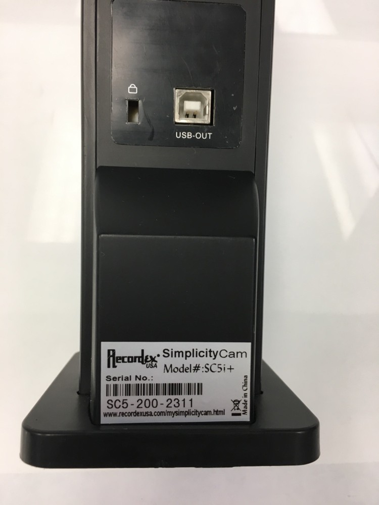 Recordex USA SimplicityCam SC5i+ Document Recording Camera w/ USB