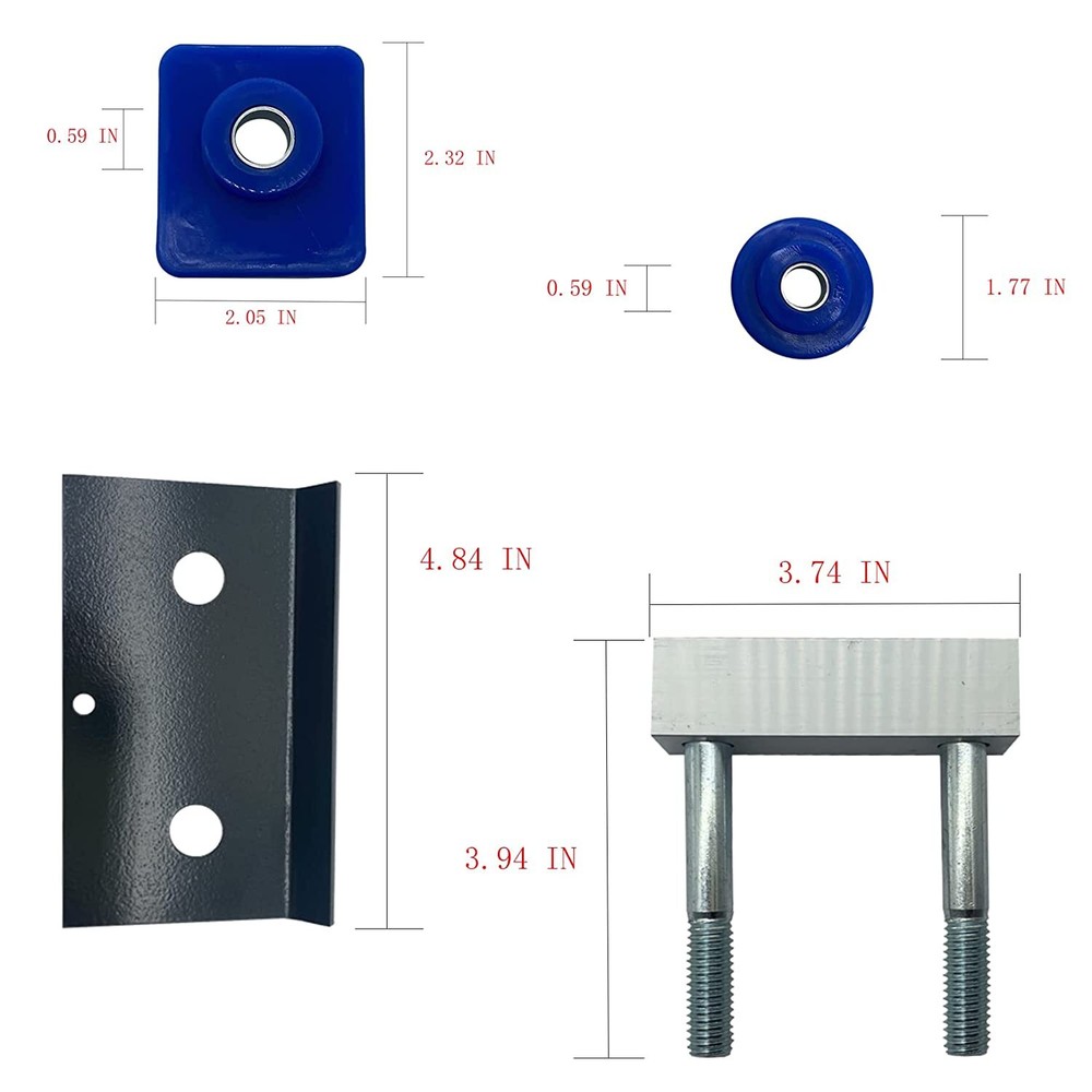 for Peterbilt 379 Hood Hinge Pivot Polyurethane Bushing Mount Bolt SET