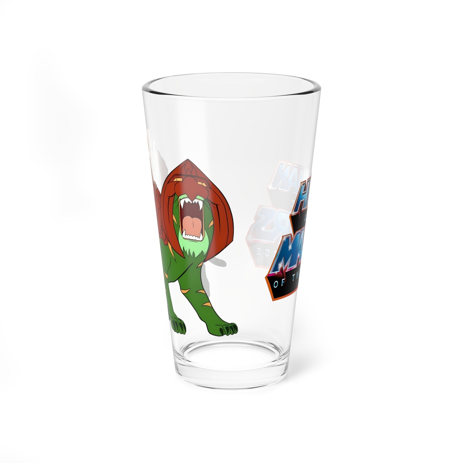 He-Man & Battle Cat Pint Glass, 16oz - 1980s Filmation Masters of the Universe