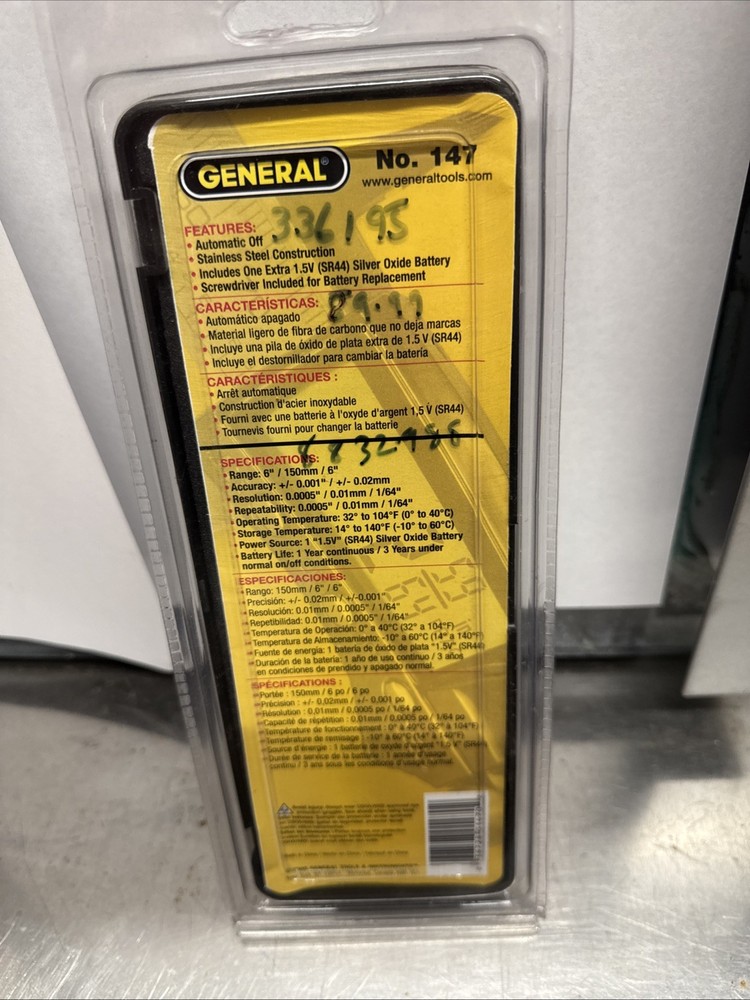 General Digital Fractional Caliper