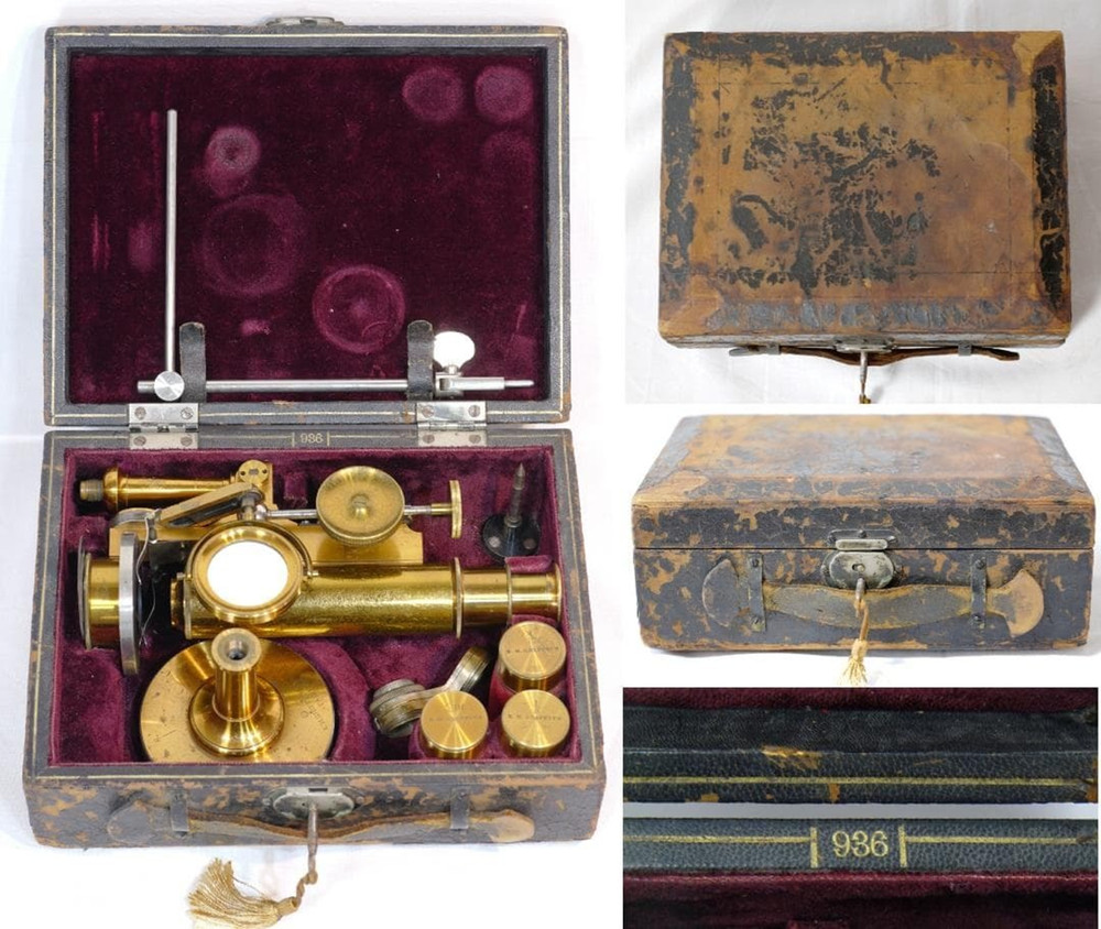 Antique Microscope Bausch & Lomb Griffith Club Model Microscope