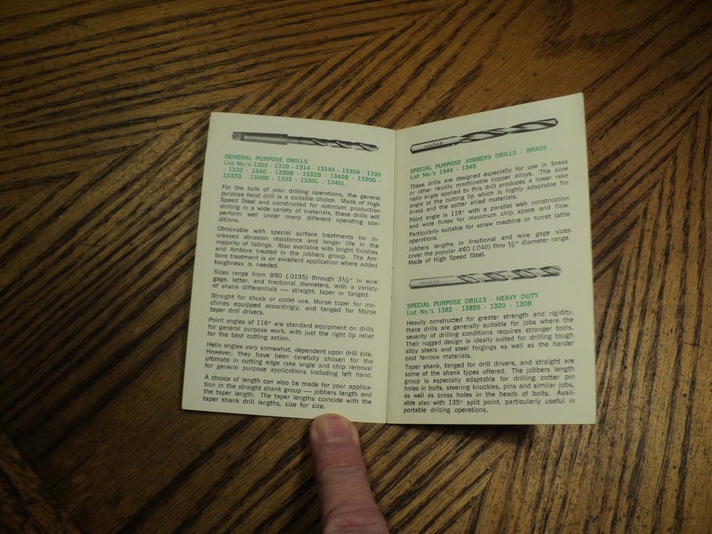 Vintage Morse Drill Selector Machining Tool