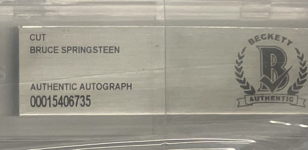 Bruce Springsteen 4x6 Autographed Slab