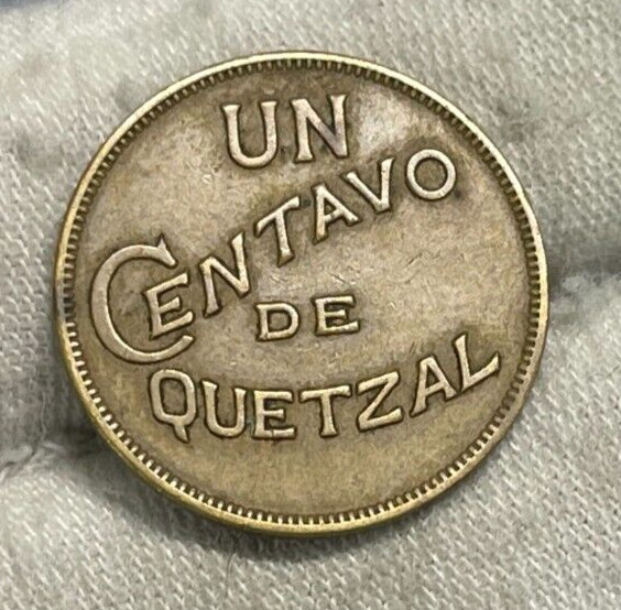 1934 Guatemala one Centavo Coin