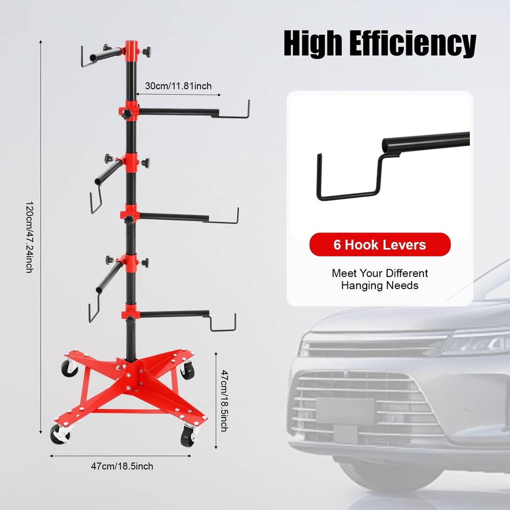 Auto Panel Tree Paint Stand Holder with Adjustable Center Post