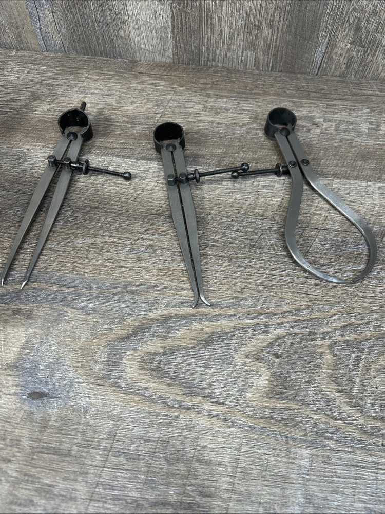 Set of 6” Spring Caliper Inside & Out | Spring Divider Tool Set (3)