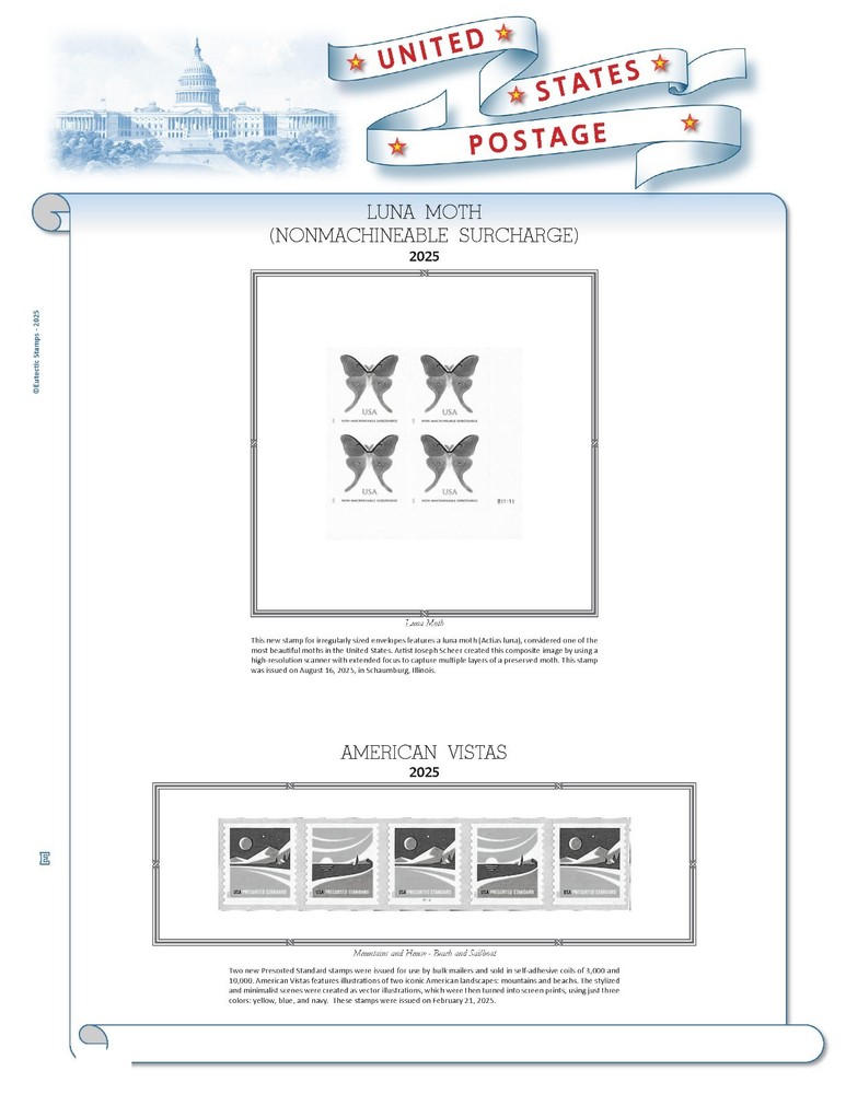 2025 U.S. Regular Issue Plate Block Supplement (White Ace Alternative)