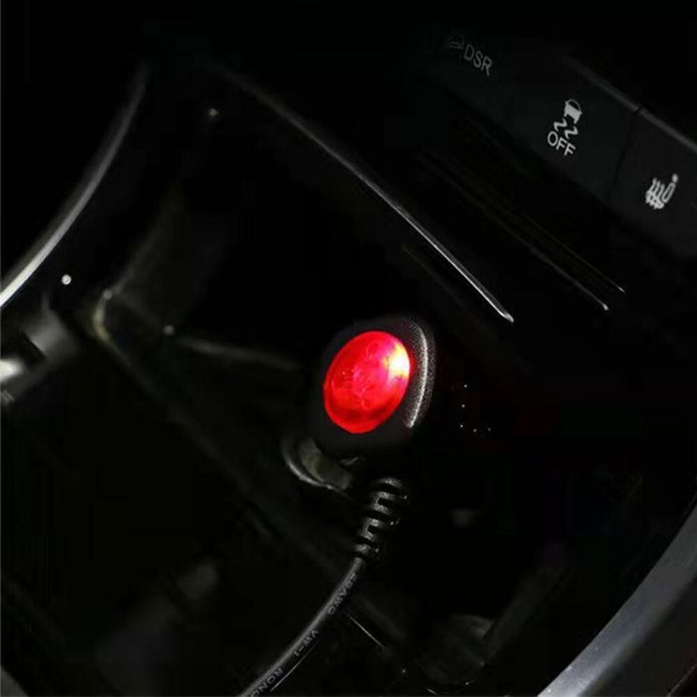 12V-24V 3FT 3A Car Cigarette Lighter Socket Plug Connector Red On/Off Switch